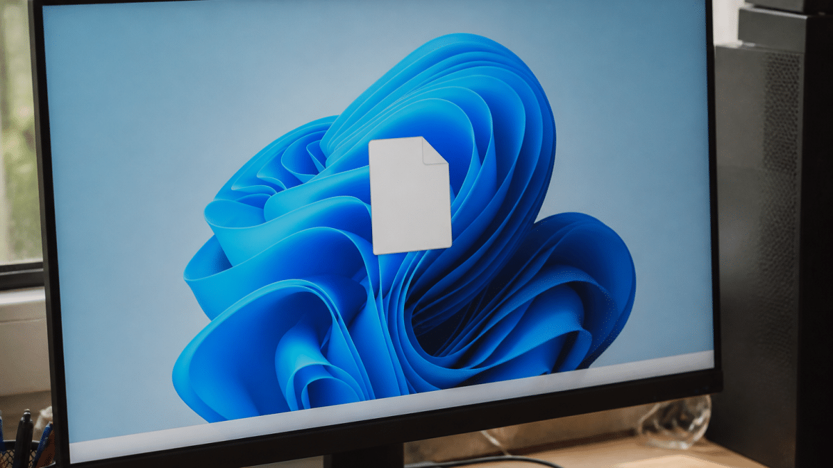 Ecran Windows 11 affichant icone fichier bin a ouvrir